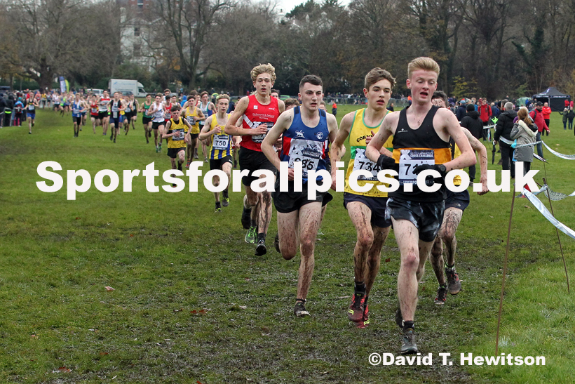 Mens under-17s, 2019 European Cross Country Trials and British Cross Challenge, Sefton Park, Liverpool.  Photo: David T. Hewitson/Sports for All Pics